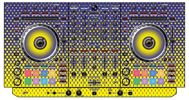 Pioneer DJ DDJ SX 3 Skin Gradienter Straight Lila / Gelb
